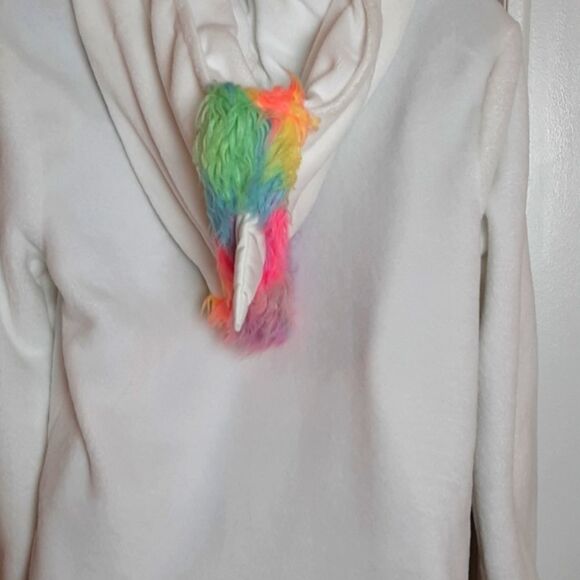 Sos white FLEECE POCKET UNICORN HOODIE L - Picture 8 of 8
